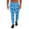 Product name: Recursia Modern MoirÃ© Men's Joggers In Blue. Keywords: Athlesisure Wear, Clothing, Men's Athlesisure, Men's Bottoms, Men's Clothing, Men's Joggers, Print: Modern MoirÃ©