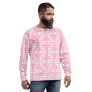 Product name: Recursia Modern MoirÃ© Men's Sweatshirt In Pink. Keywords: Athlesisure Wear, Clothing, Men's Athlesisure, Men's Clothing, Men's Sweatshirt, Men's Tops, Print: Modern MoirÃ©