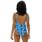 Product name: Recursia Modern MoirÃ© One Piece Swimsuit In Blue. Keywords: Clothing, Print: Modern MoirÃ©, One Piece Swimsuit, Swimwear, Unisex Clothing