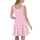 Product name: Recursia Modern MoirÃ© Skater Dress In Pink. Keywords: Clothing, Print: Modern MoirÃ©, Skater Dress, Women's Clothing