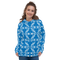 Product name: Recursia Modern MoirÃ© Women's Hoodie In Blue. Keywords: Athlesisure Wear, Clothing, Print: Modern MoirÃ©, Women's Hoodie, Women's Tops