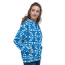 Product name: Recursia Modern MoirÃ© Women's Hoodie In Blue. Keywords: Athlesisure Wear, Clothing, Print: Modern MoirÃ©, Women's Hoodie, Women's Tops