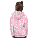 Product name: Recursia Modern MoirÃ© Women's Hoodie In Pink. Keywords: Athlesisure Wear, Clothing, Print: Modern MoirÃ©, Women's Hoodie, Women's Tops