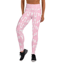 Product name: Recursia Modern MoirÃ© Yoga Leggings In Pink. Keywords: Athlesisure Wear, Clothing, Print: Modern MoirÃ©, Women's Clothing, Yoga Leggings