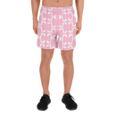 Product name: Recursia Modern MoirÃ© I Men's Athletic Shorts In Pink. Keywords: Athlesisure Wear, Clothing, Men's Athlesisure, Men's Athletic Shorts, Men's Clothing, Print: Modern MoirÃ©