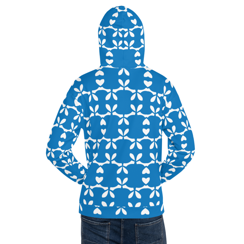 Product name: Recursia Modern MoirÃ© I Men's Hoodie In Blue. Keywords: Athlesisure Wear, Clothing, Men's Athlesisure, Men's Clothing, Men's Hoodie, Men's Tops, Print: Modern MoirÃ©