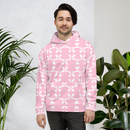 Product name: Recursia Modern MoirÃ© I Men's Hoodie In Pink. Keywords: Athlesisure Wear, Clothing, Men's Athlesisure, Men's Clothing, Men's Hoodie, Men's Tops, Print: Modern MoirÃ©