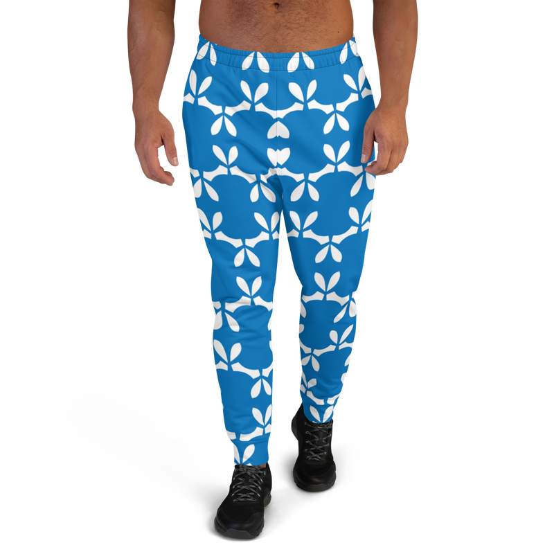 Product name: Recursia Modern MoirÃ© I Men's Joggers In Blue. Keywords: Athlesisure Wear, Clothing, Men's Athlesisure, Men's Bottoms, Men's Clothing, Men's Joggers, Print: Modern MoirÃ©