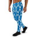 Product name: Recursia Modern MoirÃ© I Men's Joggers In Blue. Keywords: Athlesisure Wear, Clothing, Men's Athlesisure, Men's Bottoms, Men's Clothing, Men's Joggers, Print: Modern MoirÃ©