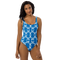 Product name: Recursia Modern MoirÃ© I One Piece Swimsuit In Blue. Keywords: Clothing, Print: Modern MoirÃ©, One Piece Swimsuit, Swimwear, Unisex Clothing
