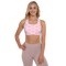Product name: Recursia Modern MoirÃ© I Padded Sports Bra In Pink. Keywords: Athlesisure Wear, Clothing, Print: Modern MoirÃ©, Padded Sports Bra, Women's Clothing