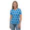 Product name: Recursia Modern MoirÃ© I Women's Crew Neck T-Shirt In Blue. Keywords: Clothing, Print: Modern MoirÃ©, Women's Clothing, Women's Crew Neck T-Shirt