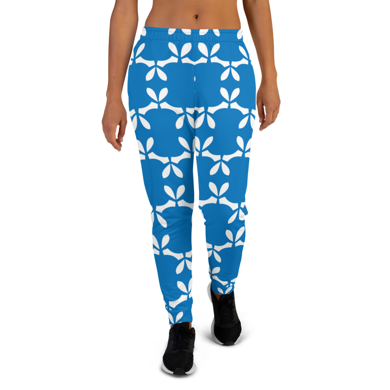 Product name: Recursia Modern MoirÃ© I Women's Joggers In Blue. Keywords: Athlesisure Wear, Clothing, Print: Modern MoirÃ©, Women's Bottoms, Women's Joggers