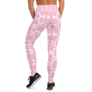 Product name: Recursia Modern MoirÃ© I Yoga Leggings In Pink. Keywords: Athlesisure Wear, Clothing, Print: Modern MoirÃ©, Women's Clothing, Yoga Leggings
