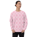Product name: Recursia Modern MoirÃ© II Men's Sweatshirt In Pink. Keywords: Athlesisure Wear, Clothing, Men's Athlesisure, Men's Clothing, Men's Sweatshirt, Men's Tops, Print: Modern MoirÃ©