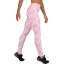 Product name: Recursia Modern MoirÃ© II Yoga Leggings In Pink. Keywords: Athlesisure Wear, Clothing, Print: Modern MoirÃ©, Women's Clothing, Yoga Leggings