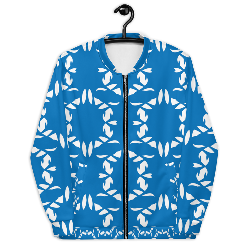 Product name: Recursia Modern MoirÃ© III Men's Bomber Jacket In Blue. Keywords: Clothing, Men's Bomber Jacket, Men's Clothing, Men's Tops, Print: Modern MoirÃ©