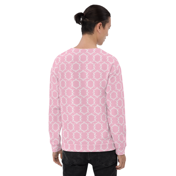Product name: Recursia Modern MoirÃ© III Men's Sweatshirt In Pink. Keywords: Athlesisure Wear, Clothing, Men's Athlesisure, Men's Clothing, Men's Sweatshirt, Men's Tops, Print: Modern MoirÃ©