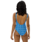 Product name: Recursia Modern MoirÃ© III One Piece Swimsuit In Blue. Keywords: Clothing, Print: Modern MoirÃ©, One Piece Swimsuit, Swimwear, Unisex Clothing