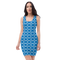 Product name: Recursia Modern MoirÃ© III Pencil Dress In Blue. Keywords: Clothing, Print: Modern MoirÃ©, Pencil Dress, Women's Clothing