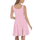 Product name: Recursia Modern MoirÃ© III Skater Dress In Pink. Keywords: Clothing, Print: Modern MoirÃ©, Skater Dress, Women's Clothing