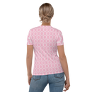 Product name: Recursia Modern MoirÃ© III Women's Crew Neck T-Shirt In Pink. Keywords: Clothing, Print: Modern MoirÃ©, Women's Clothing, Women's Crew Neck T-Shirt