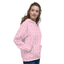 Product name: Recursia Modern MoirÃ© III Women's Hoodie In Pink. Keywords: Athlesisure Wear, Clothing, Print: Modern MoirÃ©, Women's Hoodie, Women's Tops