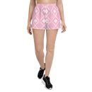 Product name: Recursia Modern MoirÃ© VIII Women's Athletic Short Shorts In Pink. Keywords: Athlesisure Wear, Clothing, Men's Athletic Shorts, Print: Modern MoirÃ©