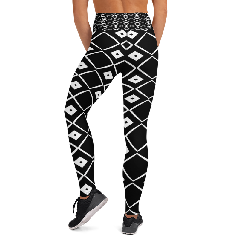 Product name: Recursia Modern MoirÃ© VIII Yoga Leggings. Keywords: Athlesisure Wear, Clothing, Print: Modern MoirÃ©, Women's Clothing, Yoga Leggings