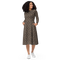 Product name: Recursia Pebblewave Long Sleeve Midi Dress. Keywords: Clothing, Long Sleeve Midi Dress, Print: Pebblewave , Women's Clothing
