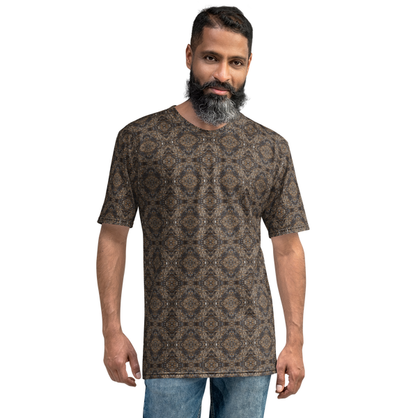 Product name: Recursia Pebblewave Men's Crew Neck T-Shirt. Keywords: Clothing, Men's Clothing, Men's Crew Neck T-Shirt, Men's Tops, Print: Pebblewave 