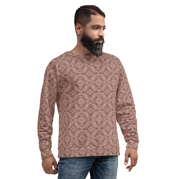 Product name: Recursia Pebblewave Men's Sweatshirt In Pink. Keywords: Athlesisure Wear, Clothing, Men's Athlesisure, Men's Clothing, Men's Sweatshirt, Men's Tops, Print: Pebblewave 