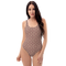 Product name: Recursia Pebblewave One Piece Swimsuit In Pink. Keywords: Clothing, One Piece Swimsuit, Print: Pebblewave , Swimwear, Unisex Clothing