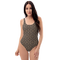 Product name: Recursia Pebblewave One Piece Swimsuit. Keywords: Clothing, One Piece Swimsuit, Print: Pebblewave , Swimwear, Unisex Clothing