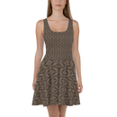 Product name: Recursia Pebblewave Skater Dress. Keywords: Clothing, Print: Pebblewave , Skater Dress, Women's Clothing