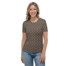 Product name: Recursia Pebblewave Women's Crew Neck T-Shirt. Keywords: Clothing, Print: Pebblewave , Women's Clothing, Women's Crew Neck T-Shirt