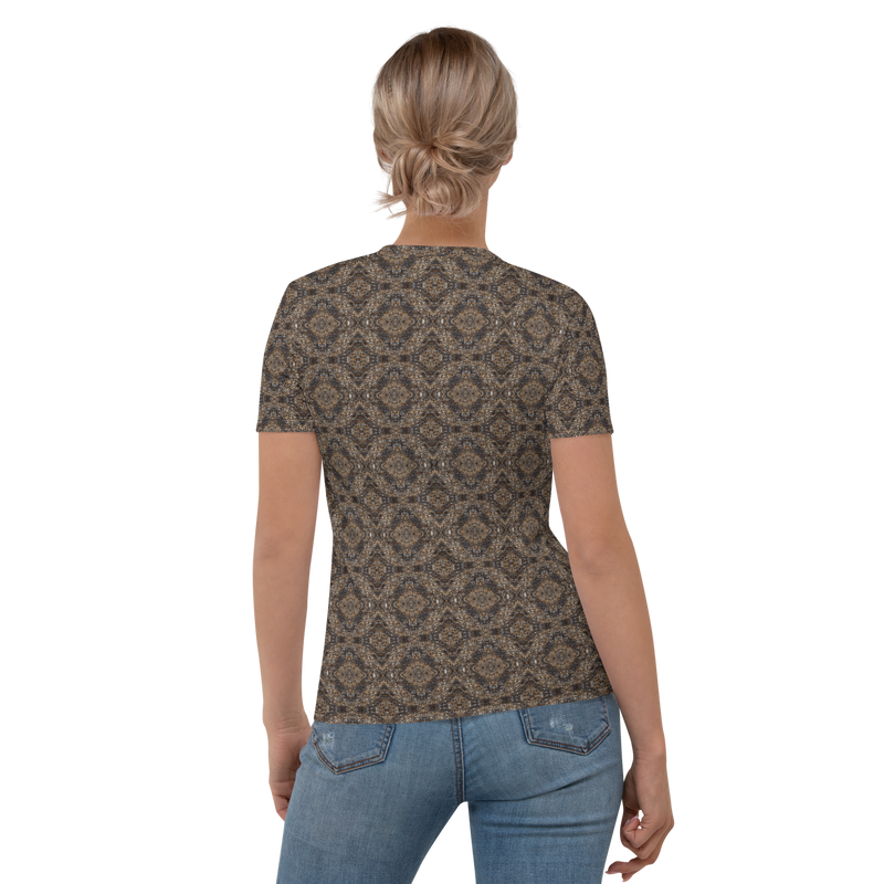 Product name: Recursia Pebblewave Women's Crew Neck T-Shirt. Keywords: Clothing, Print: Pebblewave , Women's Clothing, Women's Crew Neck T-Shirt