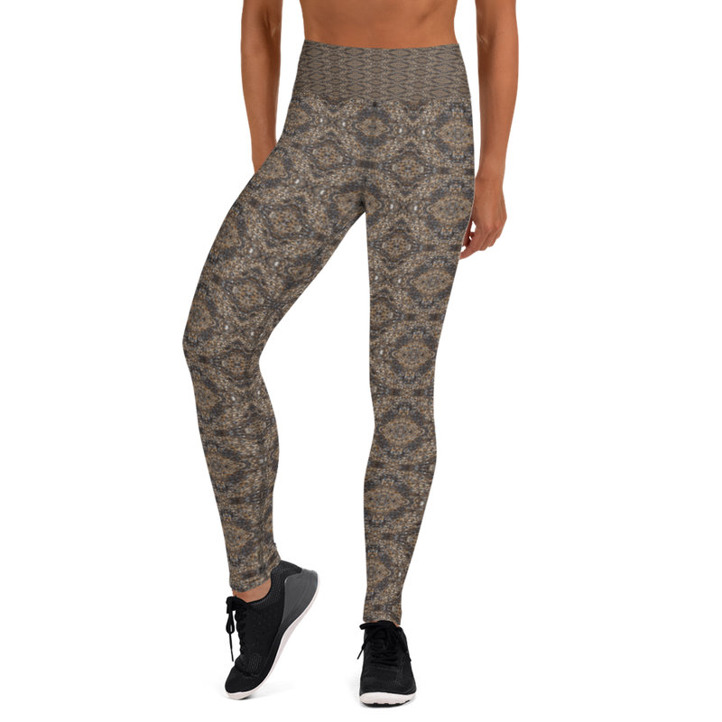 Product name: Recursia Pebblewave Yoga Leggings. Keywords: Athlesisure Wear, Clothing, Print: Pebblewave , Women's Clothing, Yoga Leggings