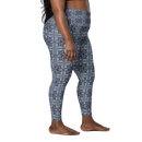 Product name: Recursia Philosophy's Abode Leggings With Pockets In Blue. Keywords: Athlesisure Wear, Clothing, Leggings with Pockets, Print: Philosophy's Abode, Women's Clothing