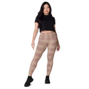 Product name: Recursia Philosophy's Abode Leggings With Pockets In Pink. Keywords: Athlesisure Wear, Clothing, Leggings with Pockets, Print: Philosophy's Abode, Women's Clothing