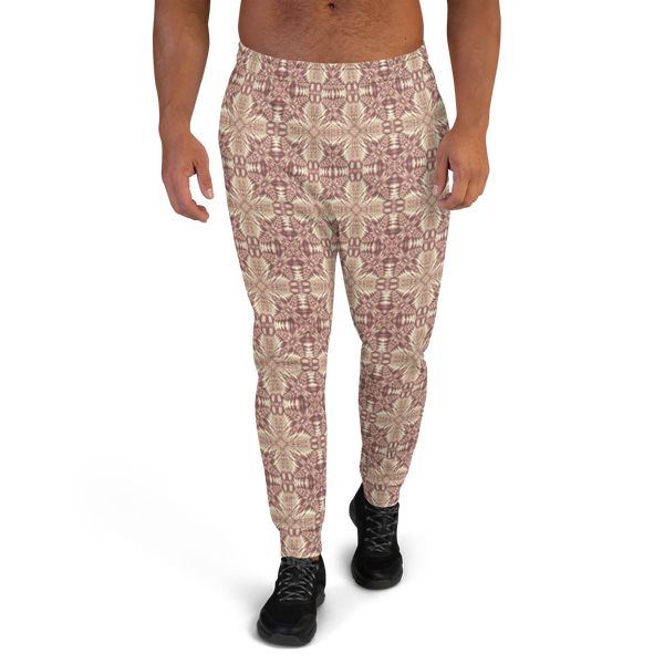 Product name: Recursia Philosophy's Abode Men's Joggers In Pink. Keywords: Athlesisure Wear, Clothing, Men's Athlesisure, Men's Bottoms, Men's Clothing, Men's Joggers, Print: Philosophy's Abode