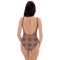 Product name: Recursia Philosophy's Abode One Piece Swimsuit. Keywords: Clothing, One Piece Swimsuit, Print: Philosophy's Abode, Swimwear, Unisex Clothing