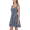 Product name: Recursia Philosophy's Abode Skater Dress In Blue. Keywords: Clothing, Print: Philosophy's Abode, Skater Dress, Women's Clothing