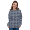 Product name: Recursia Philosophy's Abode Women's Hoodie In Blue. Keywords: Athlesisure Wear, Clothing, Print: Philosophy's Abode, Women's Hoodie, Women's Tops