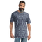 Product name: Recursia Rainbow Rose Men's Crew Neck T-Shirt In Blue. Keywords: Clothing, Men's Clothing, Men's Crew Neck T-Shirt, Men's Tops, Print: Rainbow Rose