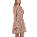 Product name: Recursia Rainbow Rose Skater Dress In Pink. Keywords: Clothing, Print: Rainbow Rose, Skater Dress, Women's Clothing