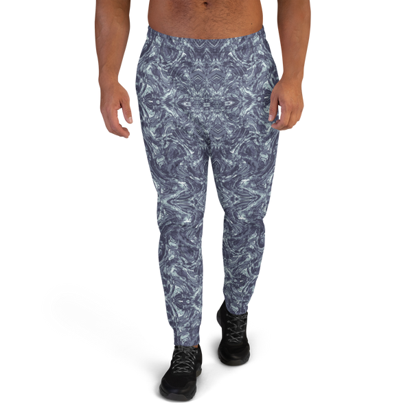 Product name: Recursia Rainbow Rose Men's Joggers In Blue. Keywords: Athlesisure Wear, Clothing, Men's Athlesisure, Men's Bottoms, Men's Clothing, Men's Joggers, Print: Rainbow Rose