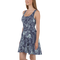 Product name: Recursia Rainbow Rose I Skater Dress In Blue. Keywords: Clothing, Print: Rainbow Rose, Skater Dress, Women's Clothing