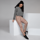 Product name: Recursia Rainbow Rose Women's Joggers In Pink. Keywords: Athlesisure Wear, Clothing, Print: Rainbow Rose, Women's Bottoms, Women's Joggers