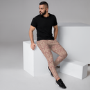 Product name: Recursia Rainbow Rose II Men's Joggers In Pink. Keywords: Athlesisure Wear, Clothing, Men's Athlesisure, Men's Bottoms, Men's Clothing, Men's Joggers, Print: Rainbow Rose